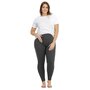 Colanti, Pentru gravide, Cu talie speciala, Certificati Oeko Tex Standard 100, Din bumbac si elastan, Masura S, Gri Inchis - 3