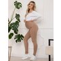 Colanti, Pentru gravide, Cu talie speciala, Certificati Oeko Tex Standard 100, Din bumbac si elastan, Masura XXL, Cappucino - 6