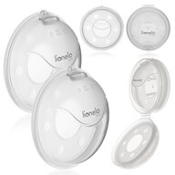 Colector de lapte, Lionelo, Milky, 2 buc, Se potriveste tuturor sutienelor, Cutie depozitare igienica inclusa, Fara bisfenol A, Capacitate 40 ml, Transparent