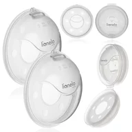 Colector de lapte, Lionelo, Milky, 2 buc, Se potriveste tuturor sutienelor, Cutie depozitare igienica inclusa, Fara bisfenol A, Capacitate 40 ml, Transparent