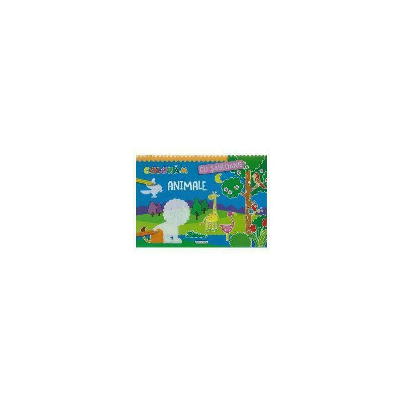 Girasol - carte de colorat animale cu sabloane
