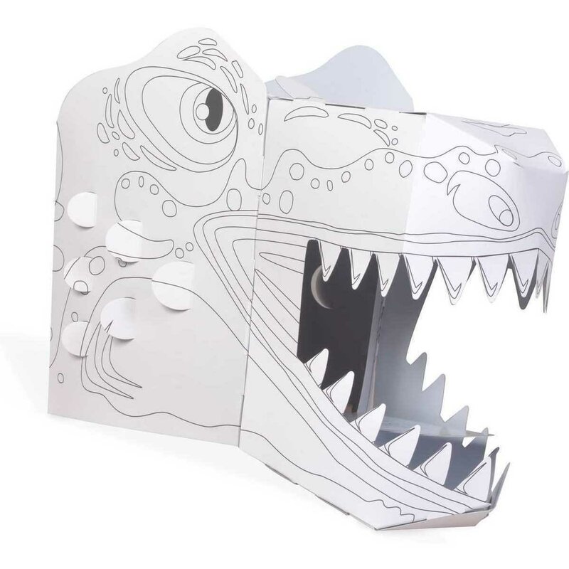 Fiesta crafts - set creativ coloreaza-ti propria masca 3d t-rex