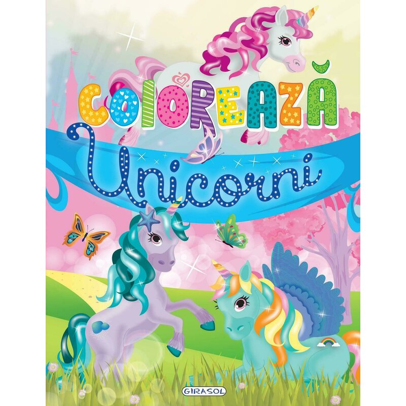 Girasol - coloreaza - unicorni