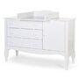 Childhome - Comoda de infasat Romantic din MDF, 137x103.5 cm, Alb - 2