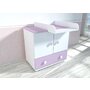MyKids - Comoda de infasat Happy, 80x60 cm, Alb/Violet - 1