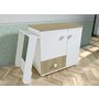 MyKids - Comoda de infasat Lucky, 80x60 cm, Alb/Natur - 2
