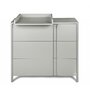 Comoda de infasat YappyClassic din lemn, Cu trei sertare, Cu blat de infasat detasabil, YappyKids, 105x50x90 cm, Gri - 1