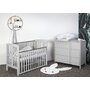 Comoda de infasat YappyClassic din lemn, Cu trei sertare, Cu blat de infasat detasabil, YappyKids, 105x50x90 cm, Gri - 11