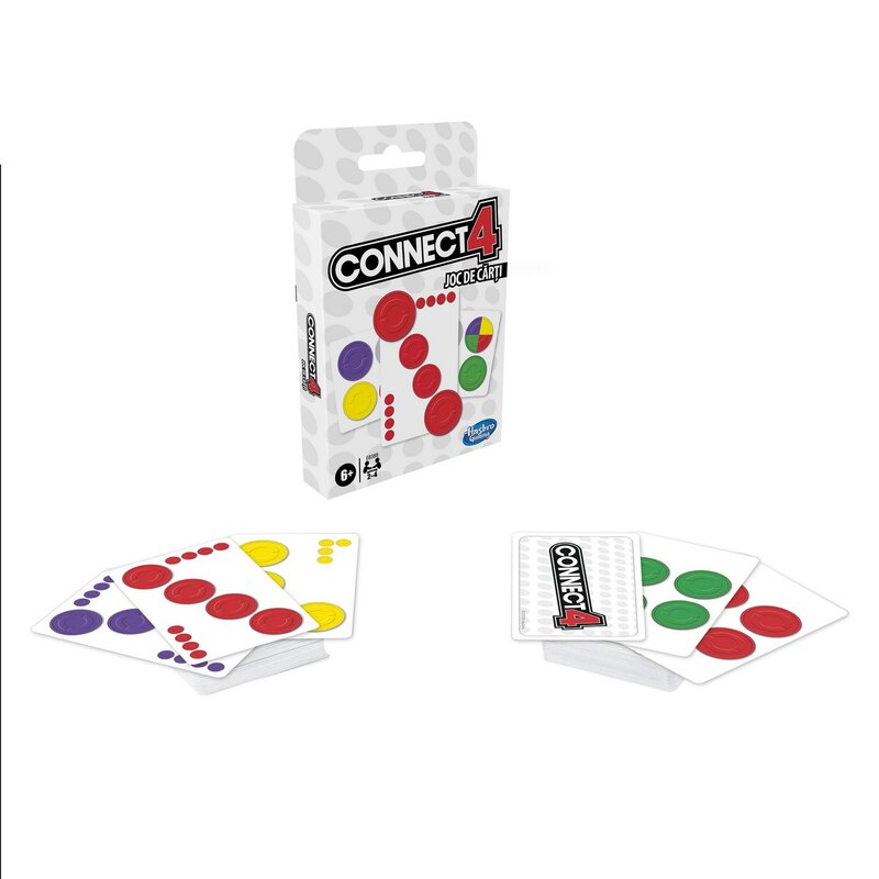 Hasbro - joc de societate connect 4 clasic, in limba romana, cu carti