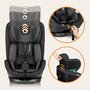 Scaun auto, Lionelo, Harper i-Size, Isofix, Cu centura TopTether, Cu spatar inclinabil in 5 pozitii, Cu tetiera reglabila in 13 pozitii, Cu tehnologie Dri Seat, Instalare cu fata inainte, 9-36 kg, 76-150 cm, Conform cu ECE R129, Gri - 32