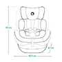 Scaun auto, Lionelo, Harper i-Size, Isofix, Cu centura TopTether, Cu spatar inclinabil in 5 pozitii, Cu tetiera reglabila in 13 pozitii, Cu tehnologie Dri Seat, Instalare cu fata inainte, 9-36 kg, 76-150 cm, Conform cu ECE R129, Gri - 36