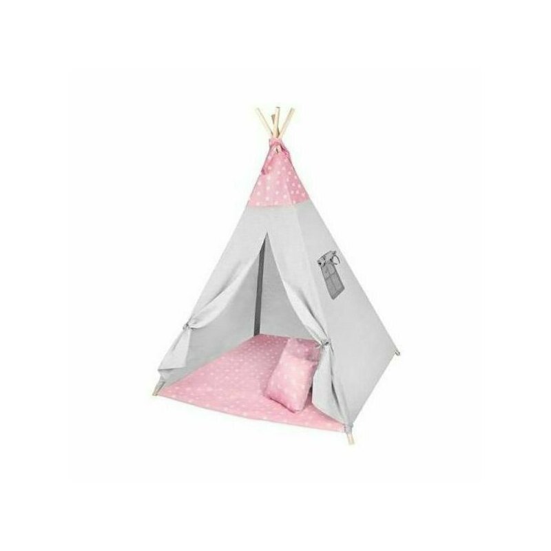 Iso trade - cort copii xxl teepee, cort, covoras, 3 perne my17243