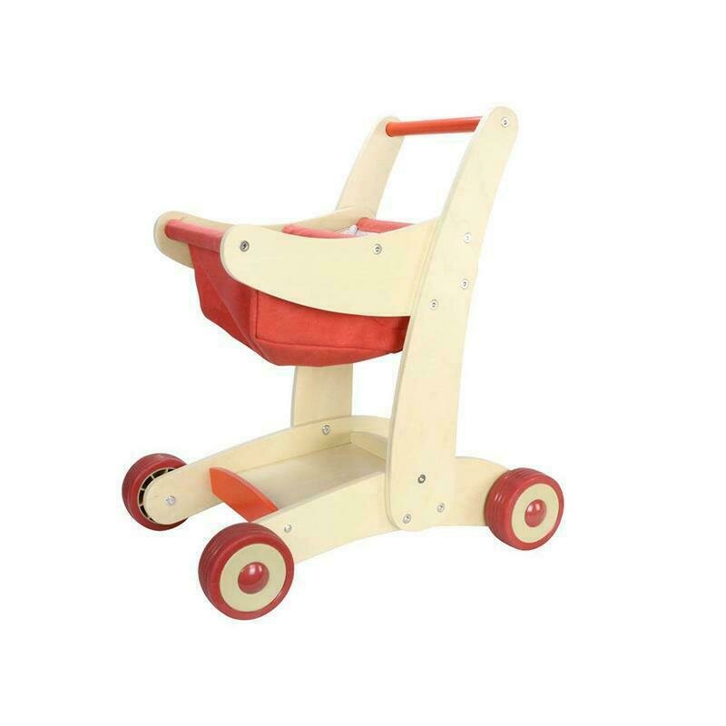 Masterkidz - cos de cumparaturi de jucarie, din lemn, +3 ani, , pentru gradinite