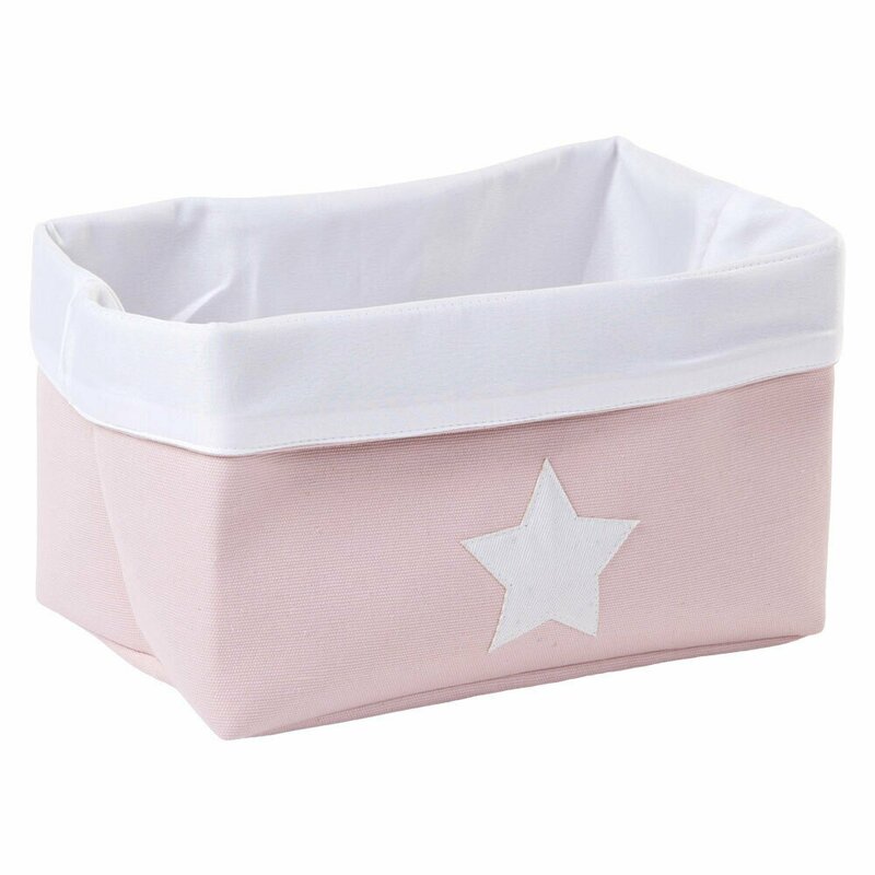 Childhome - cos depozitare panza 32x20x20 cm, roz