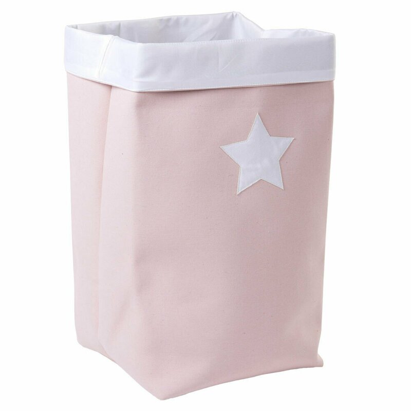 Childhome - cos depozitare panza 32x32x60 cm, roz