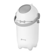 Cos pentru scutece, Lionelo, Capacitate 10 l, Sistem etans impotriva mirosurilor, Compatibil cu saci universali, Operare cu o mana, Alb