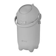 Cos pentru scutece, Lionelo, Capacitate 10 l, Sistem etans impotriva mirosurilor, Compatibil cu saci universali, Operare cu o mana, Gri