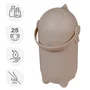 Cos pentru scutece, Nattou, Dropy, Sistem etans impotriva mirosurilor, Compatibil cu saci universali, Operare cu o mana, Potrivit pentru cca 25 scutece, 27 × 27 × 48.5 cm, 20 l, Maro - 1