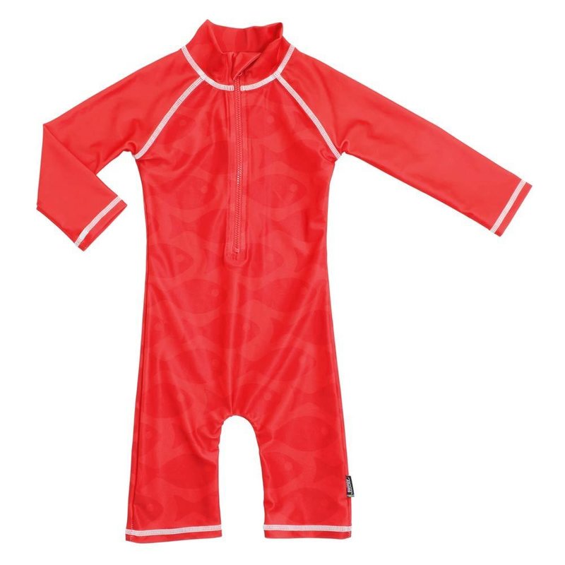 Swimpy - Costum de baie Fish Red , protectie UV , marime 74-80