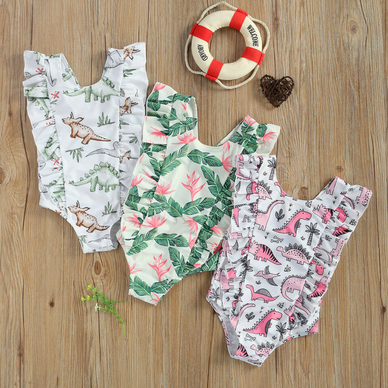 Costum de baie jurassic (marime: 120, model: frunze)