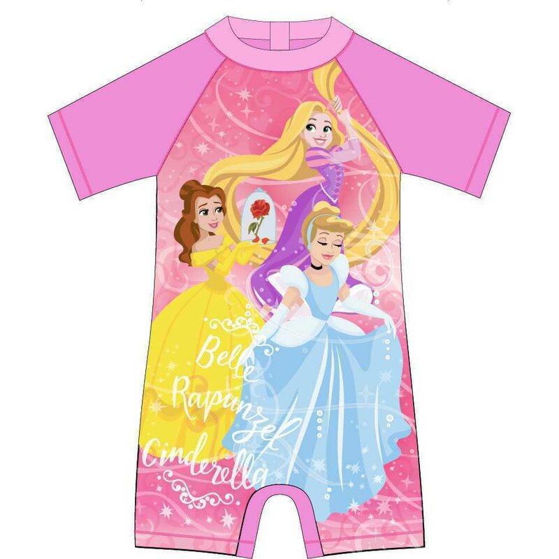 Eplusm - costum de baie uv cu maneci scurte si fermoar disney princess epmdisp5244a531