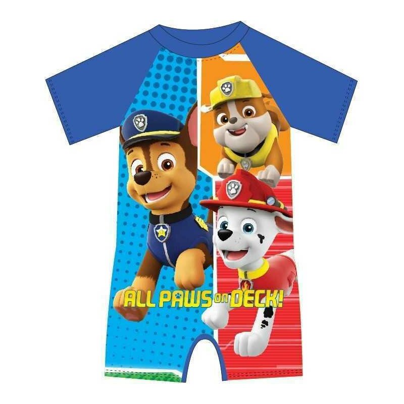 Eplusm - costum de baie uv cu maneci scurte si fermoar paw patrol boy, masura 98/104, epmpaw52442226