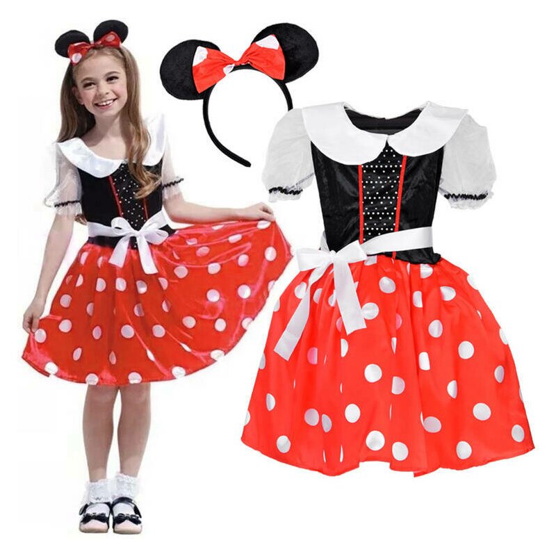 Costum Minnie Mouse, Jokomisiada, Pretty Minnie Girl, Potrivit pentru 120-140 cm, Marime L/XL, Red