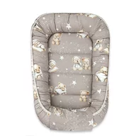 Cosulet bebelus, MimiNu, Pentru dormit, Baby Cocoon 75x55 cm, Husa 100% bumbac, Din bumbac certificat Oeko Tex Standard 100, Bedtime story beige