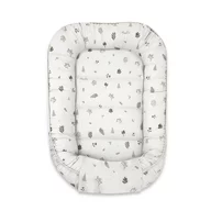 Cosulet bebelus, MimiNu, Pentru dormit, Baby Cocoon 75x55 cm, Husa 100% bumbac, Din bumbac certificat Oeko Tex Standard 100, Leaves