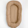 Cosulet bebelus, New Baby, Pentru dormit, Baby Nest 80 x 50 cm, Din muselina, Din materiale certificate Oeko Tex Standard 100, Coffe - 3