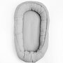 Cosulet bebelus, New Baby, Pentru dormit, Baby Nest 80 x 50 cm, Din muselina, Din materiale certificate Oeko Tex Standard 100, Light Grey - 3