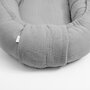 Cosulet bebelus, New Baby, Pentru dormit, Baby Nest 80 x 50 cm, Din muselina, Din materiale certificate Oeko Tex Standard 100, Light Grey - 4