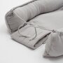 Cosulet bebelus, New Baby, Pentru dormit, Baby Nest 80 x 50 cm, Din muselina, Din materiale certificate Oeko Tex Standard 100, Light Grey - 5