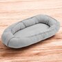 Cosulet bebelus, New Baby, Pentru dormit, Baby Nest 80 x 50 cm, Din muselina, Din materiale certificate Oeko Tex Standard 100, Light Grey - 2