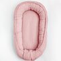 Cosulet bebelus, New Baby, Pentru dormit, Baby Nest 80 x 50 cm, Din muselina, Din materiale certificate Oeko Tex Standard 100, Pink - 3
