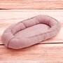 Cosulet bebelus, New Baby, Pentru dormit, Baby Nest 80 x 50 cm, Din muselina, Din materiale certificate Oeko Tex Standard 100, Pink - 2