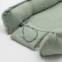 Cosulet bebelus, New Baby, Pentru dormit, Baby Nest 80 x 50 cm, Din muselina, Din materiale certificate Oeko Tex Standard 100, Salvia - 6