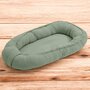 Cosulet bebelus, New Baby, Pentru dormit, Baby Nest 80 x 50 cm, Din muselina, Din materiale certificate Oeko Tex Standard 100, Salvia - 2