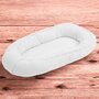 Cosulet bebelus, New Baby, Pentru dormit, Baby Nest 80 x 50 cm, Din muselina, Din materiale certificate Oeko Tex Standard 100, White - 2