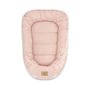 Cosulet bebelus, Qmini, Pentru dormit, Baby Nest 55 x 75 cm, Husa 100% muselina dubla, Material certificat Oeko Tex Standard 100, Powder Pink