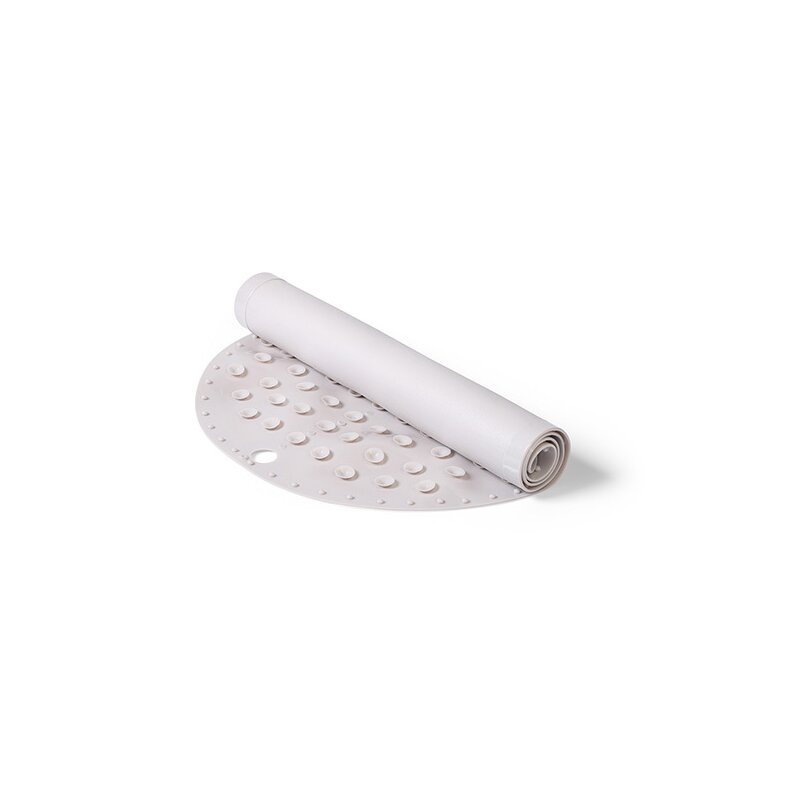 Covor antiderapant pentru baie, Babyono, Pentru cada, cadita si dus, Cu ventuze, Fara ftalati, 55 x 35 cm, Alb