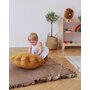 Babyly - Covor patrat de joaca termoizolant din spuma, pentru copii si bebelusi, pliabil, Catifea Mint cu volanas, 100x100cm - 4