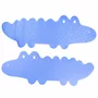 Covoras de baie, Bocioland, Antiderapant, Cu ventuze, Silicon, 33 x 90 cm, Crocodile Blue - 3