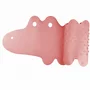 Covoras de baie, Bocioland, Antiderapant, Cu ventuze, Silicon, 33 x 90 cm, Crocodile Pink - 1