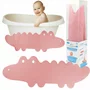 Covoras de baie, Bocioland, Antiderapant, Cu ventuze, Silicon, 33 x 90 cm, Crocodile Pink - 6