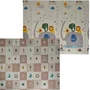 Covoras de joaca, Bebe Stars, Pentru copii, Pliabil, 2 fete, Impermeabil si antiderapant, Cu 5 straturi, Absoarbe socurile, Elasticitate XPE, 200 x 180 x 1 cm, Conform cu EN71, Boho