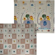 Covoras de joaca, Bebe Stars, Pentru copii, Pliabil, 2 fete, Impermeabil si antiderapant, Cu 5 straturi, Absoarbe socurile, Elasticitate XPE, 200 x 180 x 1 cm, Conform cu EN71, Boho