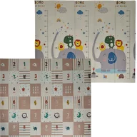 Covoras de joaca, Bebe Stars, Pentru copii, Pliabil, 2 fete, Impermeabil si antiderapant, Cu 5 straturi, Absoarbe socurile, Elasticitate XPE, 200 x 180 x 1 cm, Conform cu EN71, Boho