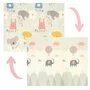 Covoras de joaca, Bocioland, Grey Elephant, Pliabil, Protectie impotriva loviturilor, Dimensiune mare, 180 x 150 cm, Cu Imprimeu pe ambele parti, Potrivit pentru utlizare atat in interior, cat si in exterior