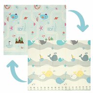 Covoras de joaca, Bocioland, Water City, Pliabil, Protectie impotriva loviturilor, Dimensiune mare, 180 x 150 cm, Cu Imprimeu pe ambele parti, Potrivit pentru utlizare atat in interior, cat si in exterior